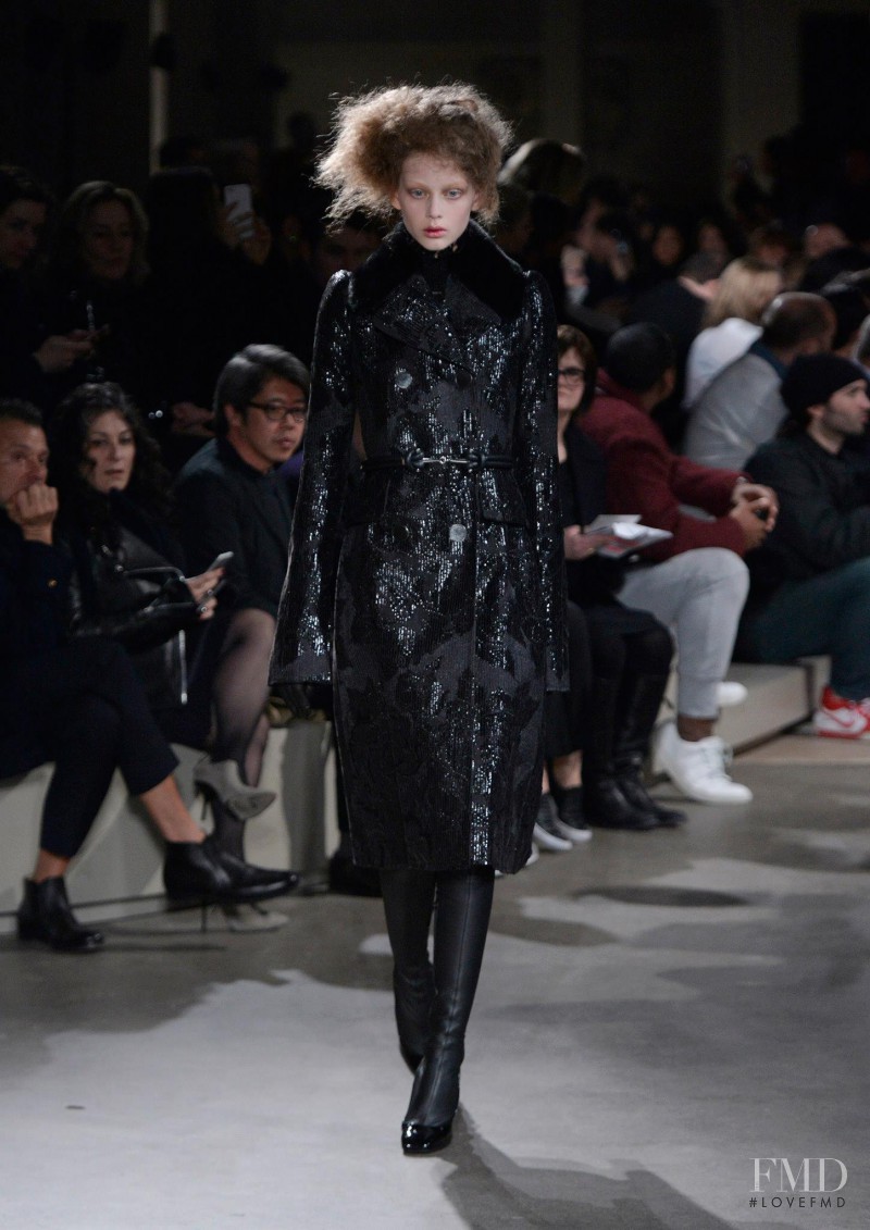 Lauren de Graaf featured in  the Alexander McQueen fashion show for Autumn/Winter 2015