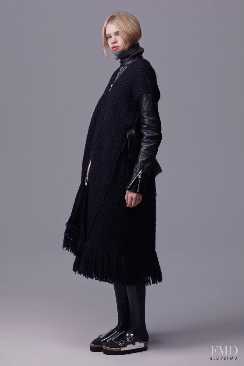 Stella Lucia featured in  the sacai luck lookbook for Pre-Fall 2015