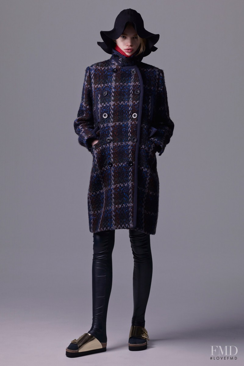 Stella Lucia featured in  the sacai luck lookbook for Pre-Fall 2015