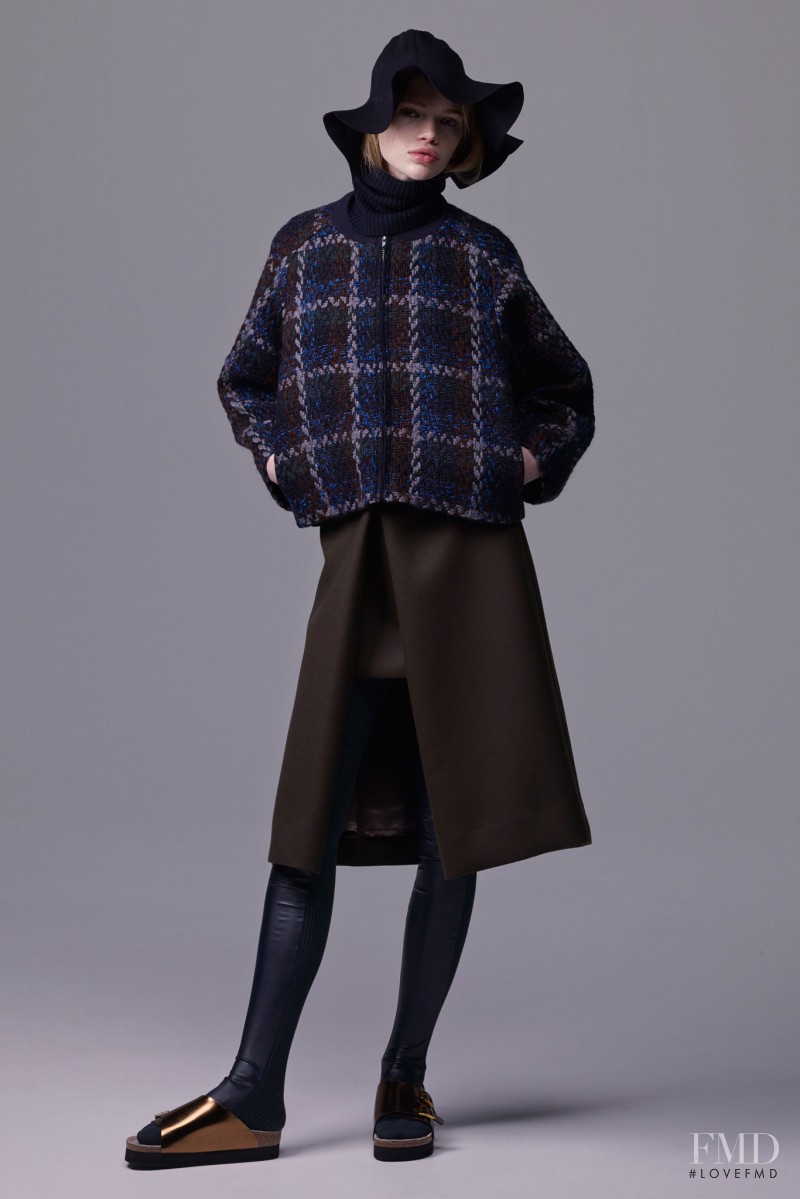 Stella Lucia featured in  the sacai luck lookbook for Pre-Fall 2015