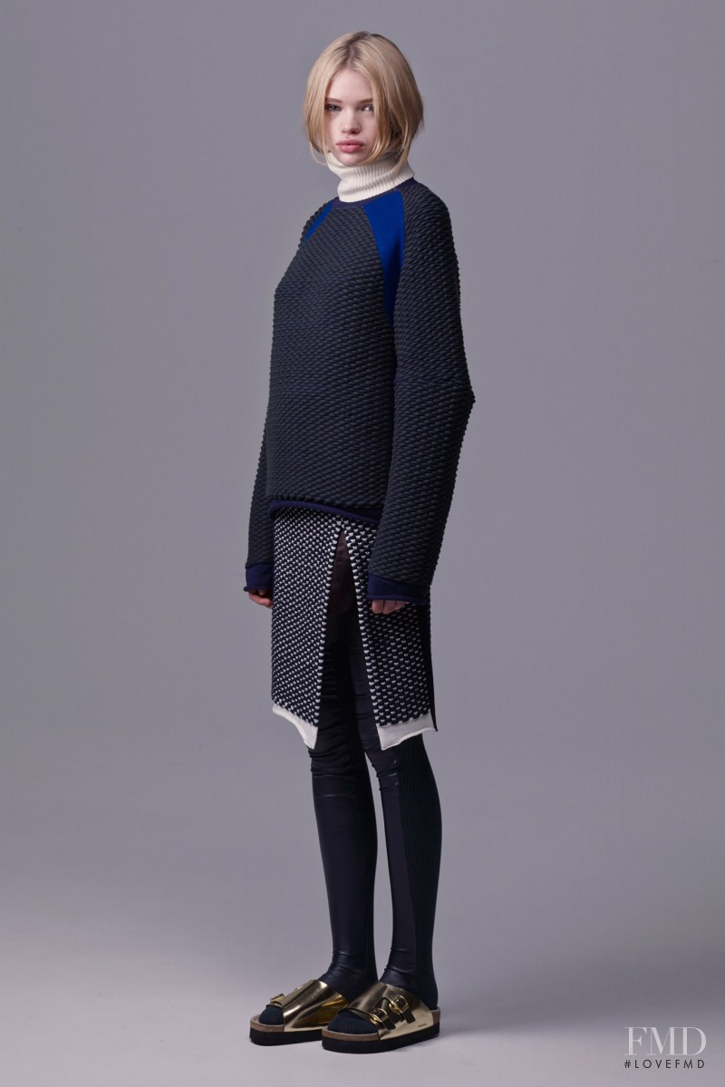 Stella Lucia featured in  the sacai luck lookbook for Pre-Fall 2015