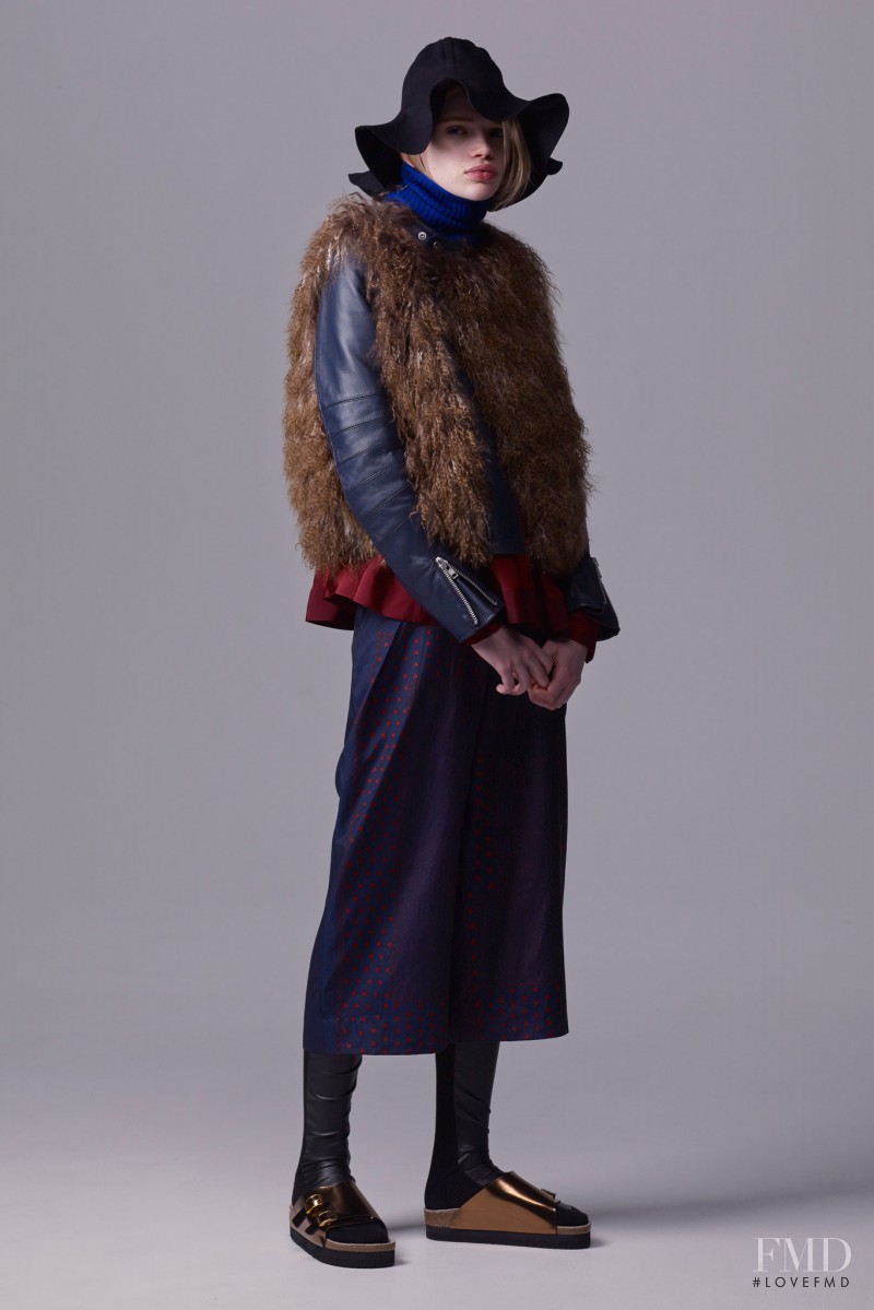 Stella Lucia featured in  the sacai luck lookbook for Pre-Fall 2015