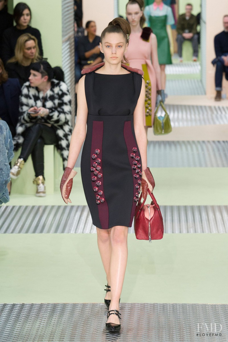 Marta Placzek featured in  the Prada fashion show for Autumn/Winter 2015