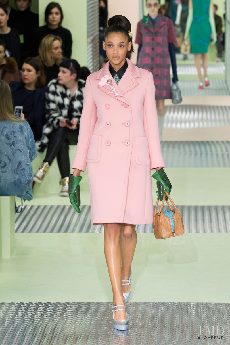 Aya Jones featured in  the Prada fashion show for Autumn/Winter 2015