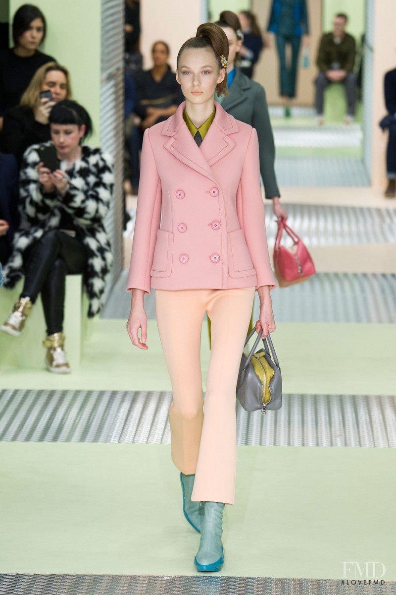 Ala Sekula featured in  the Prada fashion show for Autumn/Winter 2015