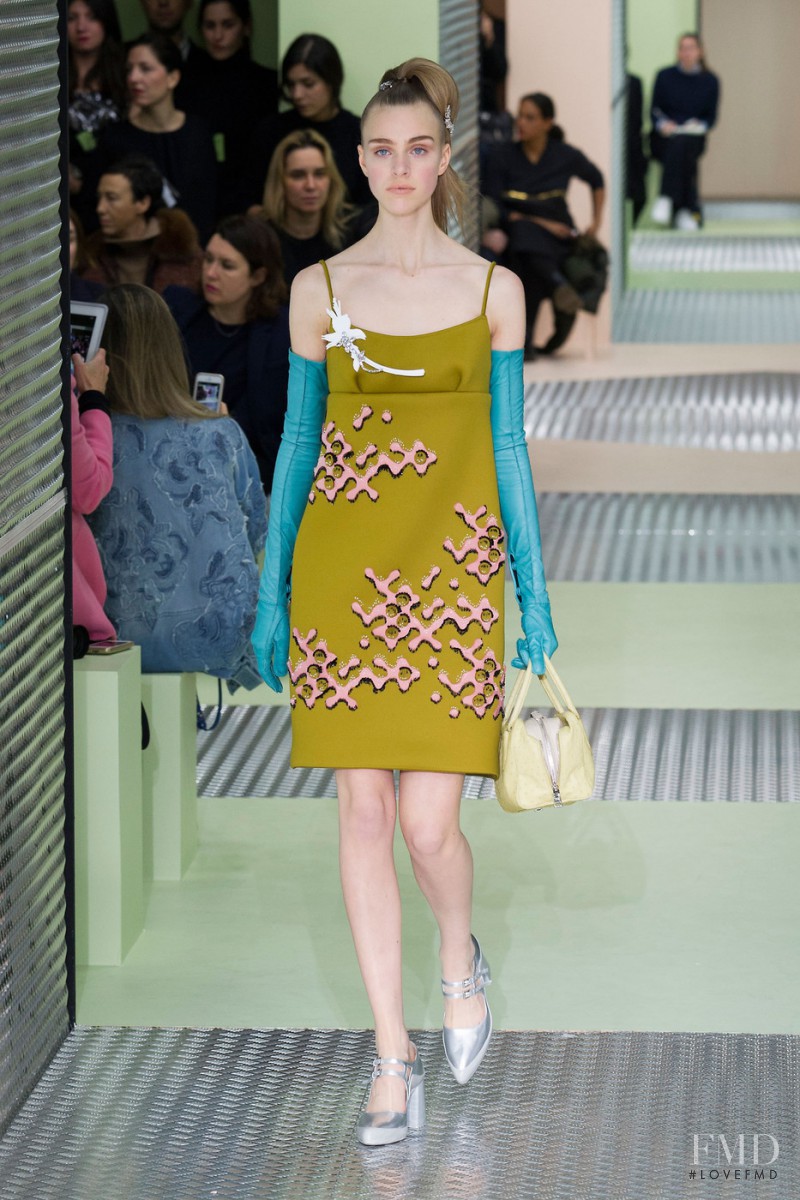 Hedvig Palm featured in  the Prada fashion show for Autumn/Winter 2015