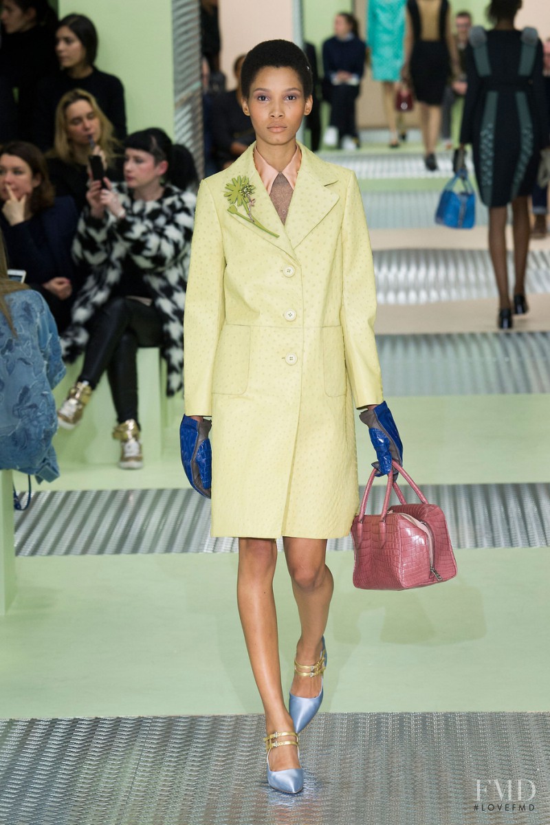 Lineisy Montero featured in  the Prada fashion show for Autumn/Winter 2015