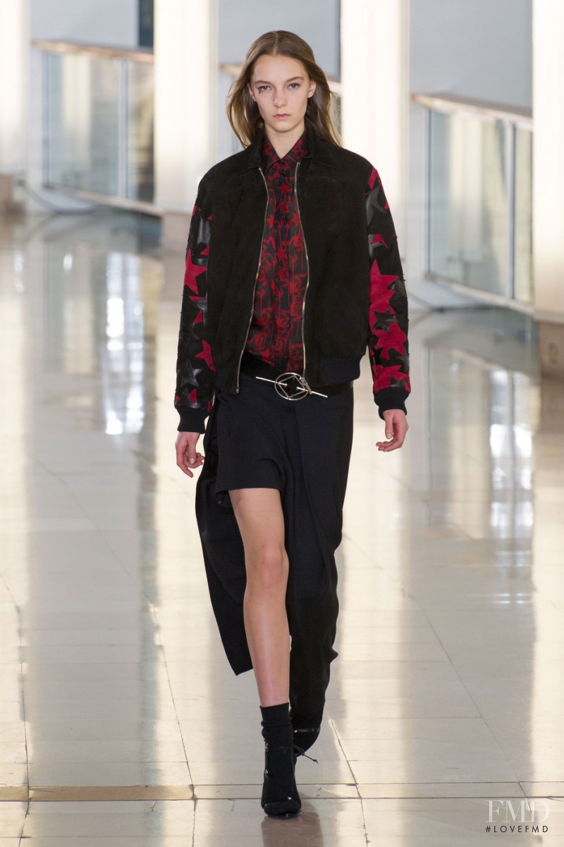 Irina Liss featured in  the Anthony Vaccarello fashion show for Autumn/Winter 2015