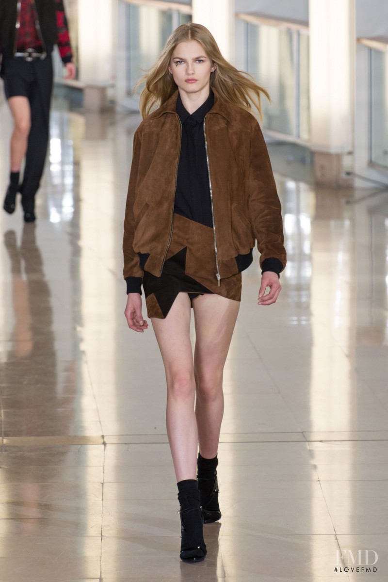 Aneta Pajak featured in  the Anthony Vaccarello fashion show for Autumn/Winter 2015