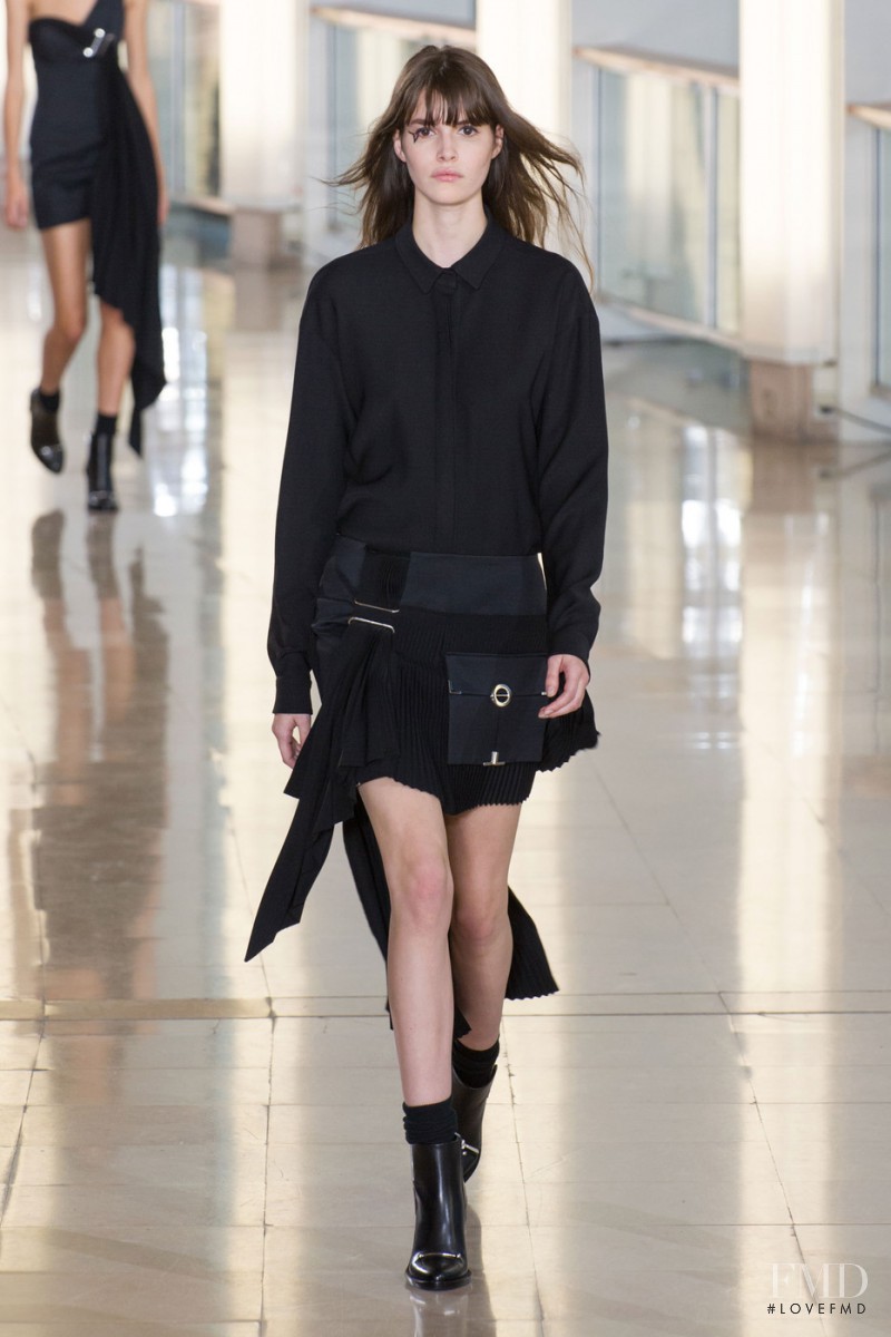 Vanessa Moody featured in  the Anthony Vaccarello fashion show for Autumn/Winter 2015