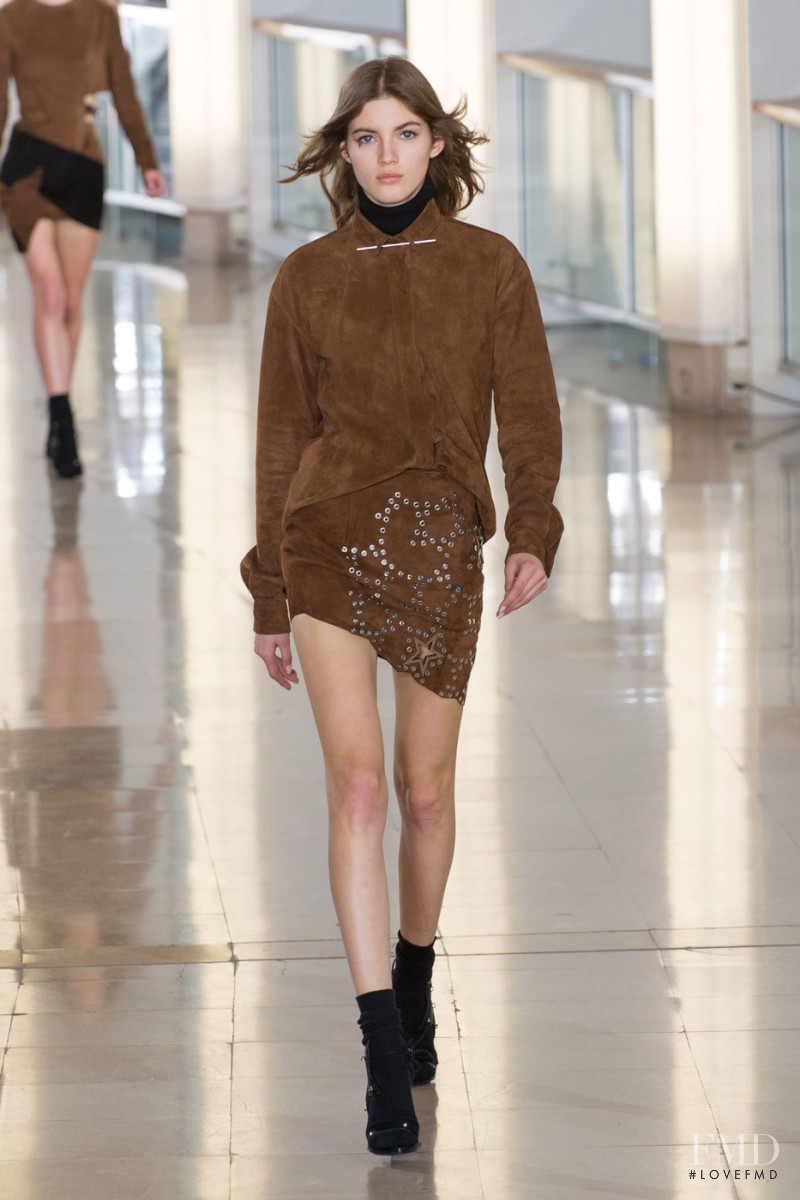 Valery Kaufman featured in  the Anthony Vaccarello fashion show for Autumn/Winter 2015