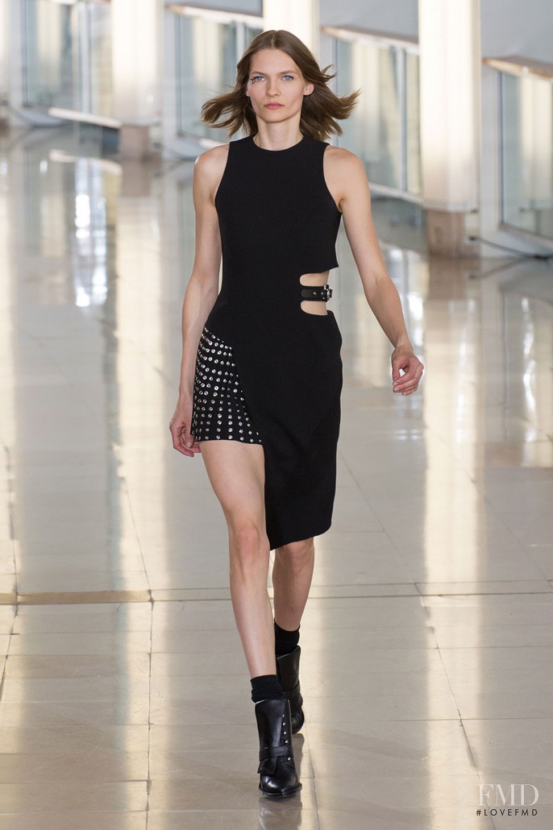 Karolin Wolter featured in  the Anthony Vaccarello fashion show for Autumn/Winter 2015