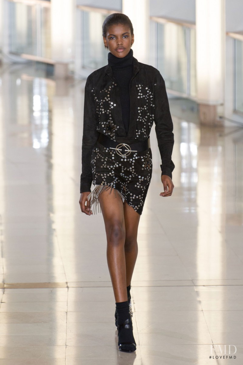 Amilna Estevão featured in  the Anthony Vaccarello fashion show for Autumn/Winter 2015