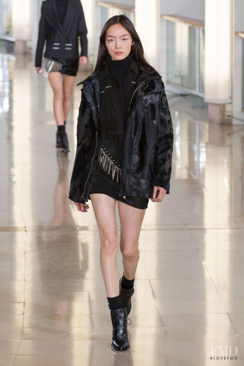 Fei Fei Sun featured in  the Anthony Vaccarello fashion show for Autumn/Winter 2015
