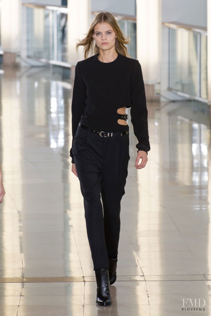 Kate Grigorieva featured in  the Anthony Vaccarello fashion show for Autumn/Winter 2015
