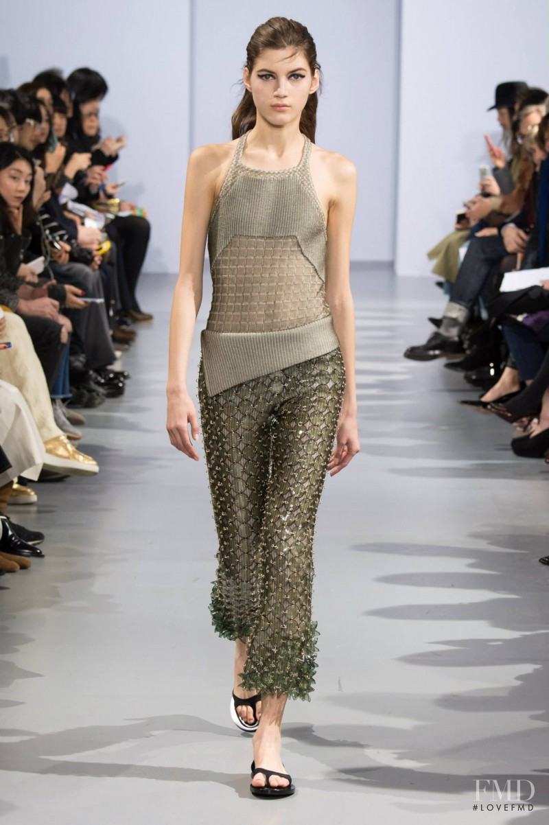 Valery Kaufman featured in  the Paco Rabanne fashion show for Autumn/Winter 2015