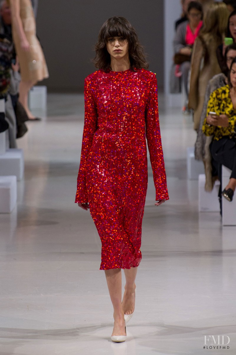 Mica Arganaraz featured in  the Nina Ricci fashion show for Autumn/Winter 2015