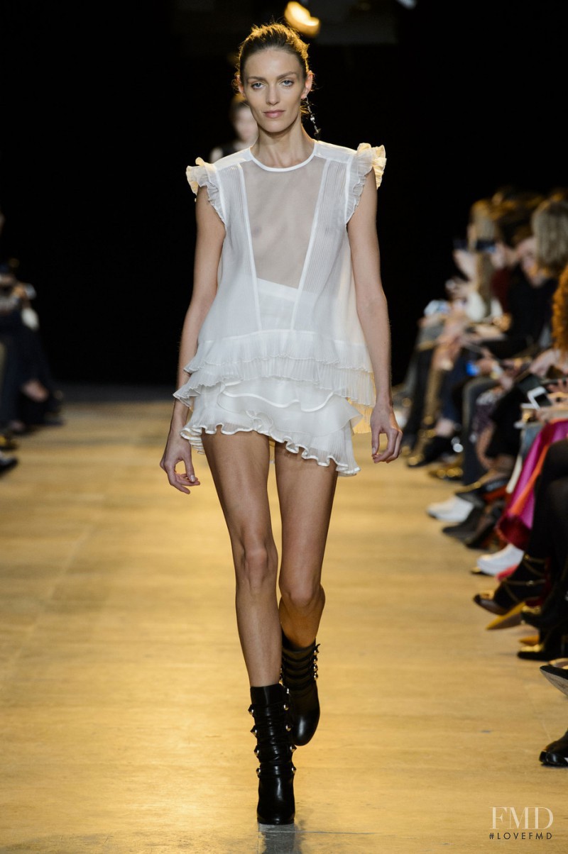 Anja Rubik featured in  the Isabel Marant fashion show for Autumn/Winter 2015