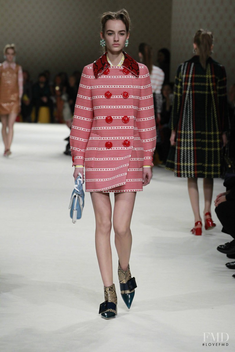 Maartje Verhoef featured in  the Miu Miu fashion show for Autumn/Winter 2015