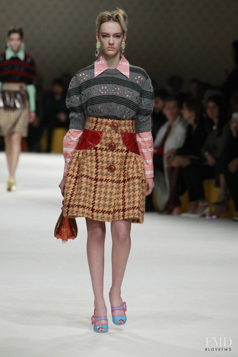 Steph Smith featured in  the Miu Miu fashion show for Autumn/Winter 2015