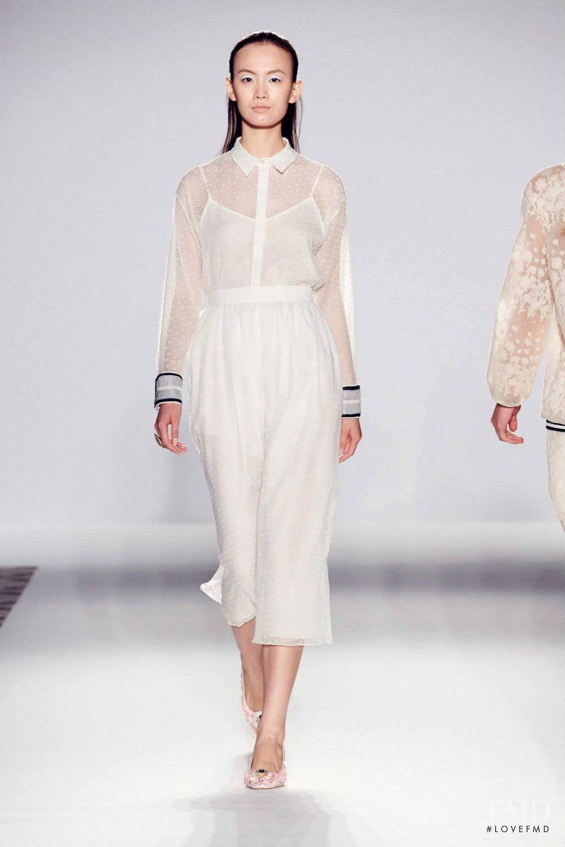 Ren Hui featured in  the Mother of Pearl fashion show for Spring/Summer 2015