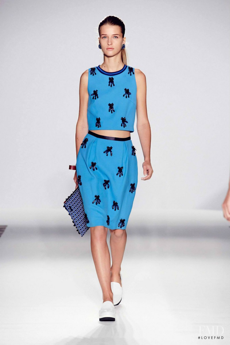 Regitze Harregaard Christensen featured in  the Mother of Pearl fashion show for Spring/Summer 2015