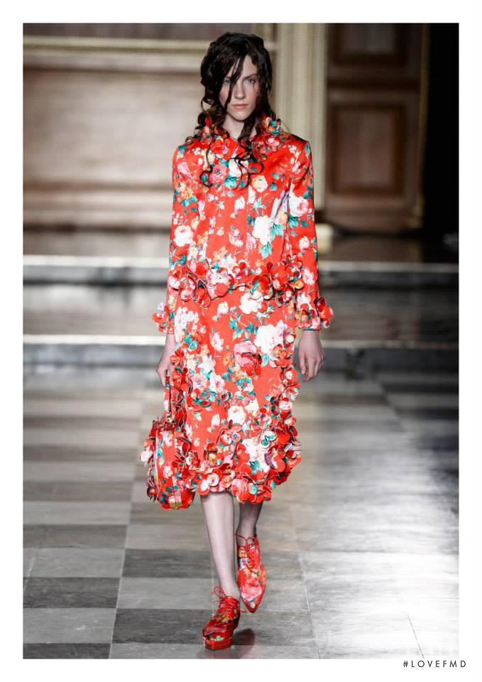 Grace Booth featured in  the Simone Rocha fashion show for Spring/Summer 2015