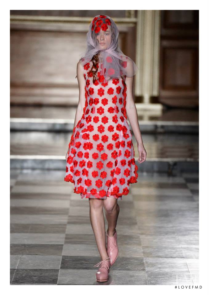 Katya Kuznetsova featured in  the Simone Rocha fashion show for Spring/Summer 2015