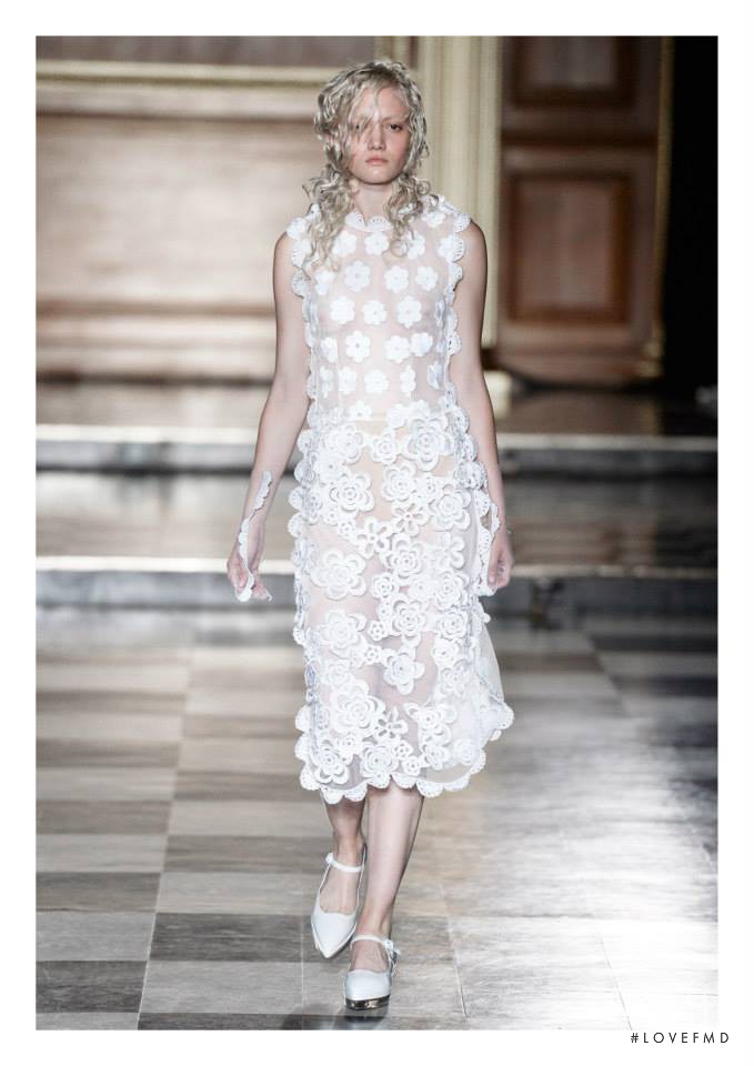 Lily Walker featured in  the Simone Rocha fashion show for Spring/Summer 2015