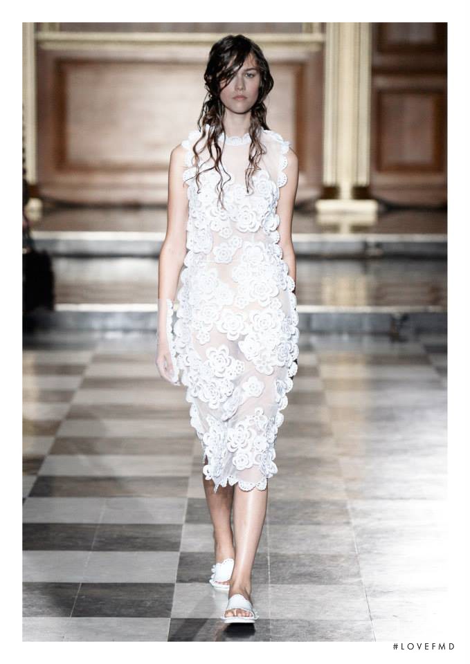 Catarina Santos featured in  the Simone Rocha fashion show for Spring/Summer 2015