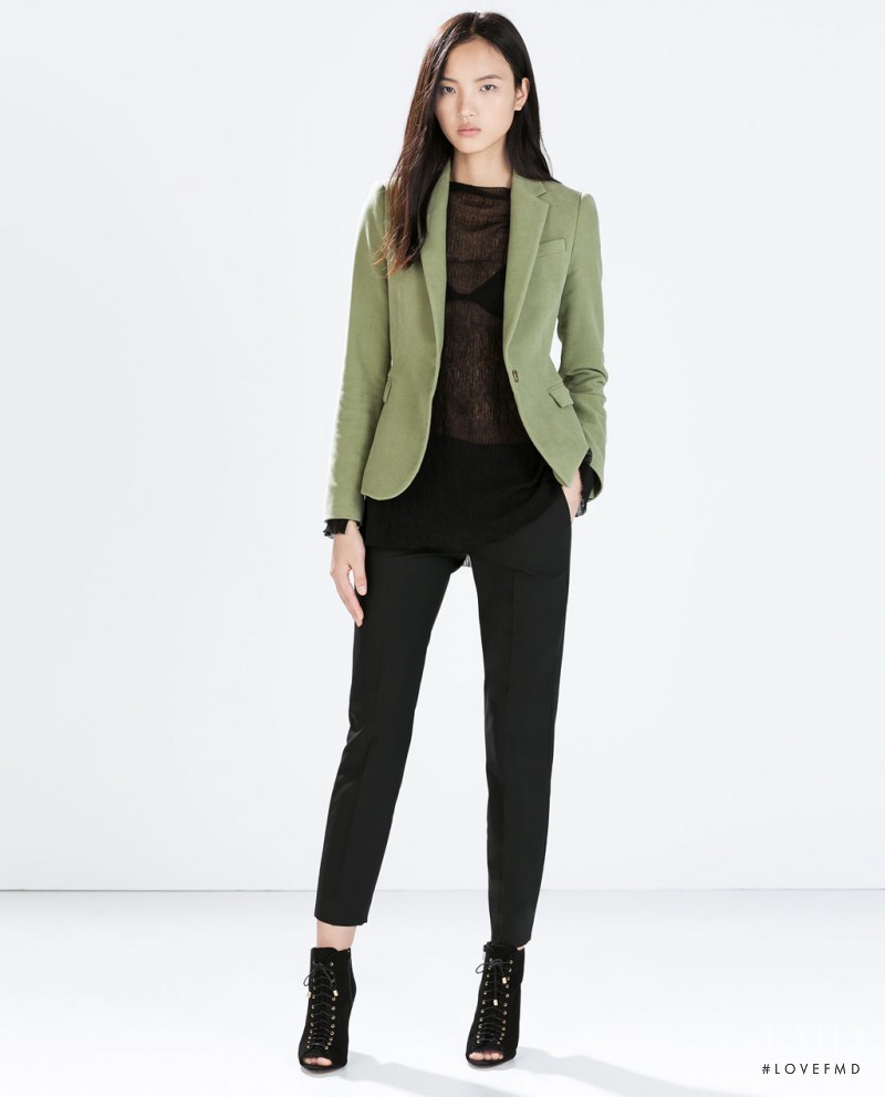 Luping Wang featured in  the Zara catalogue for Autumn/Winter 2014