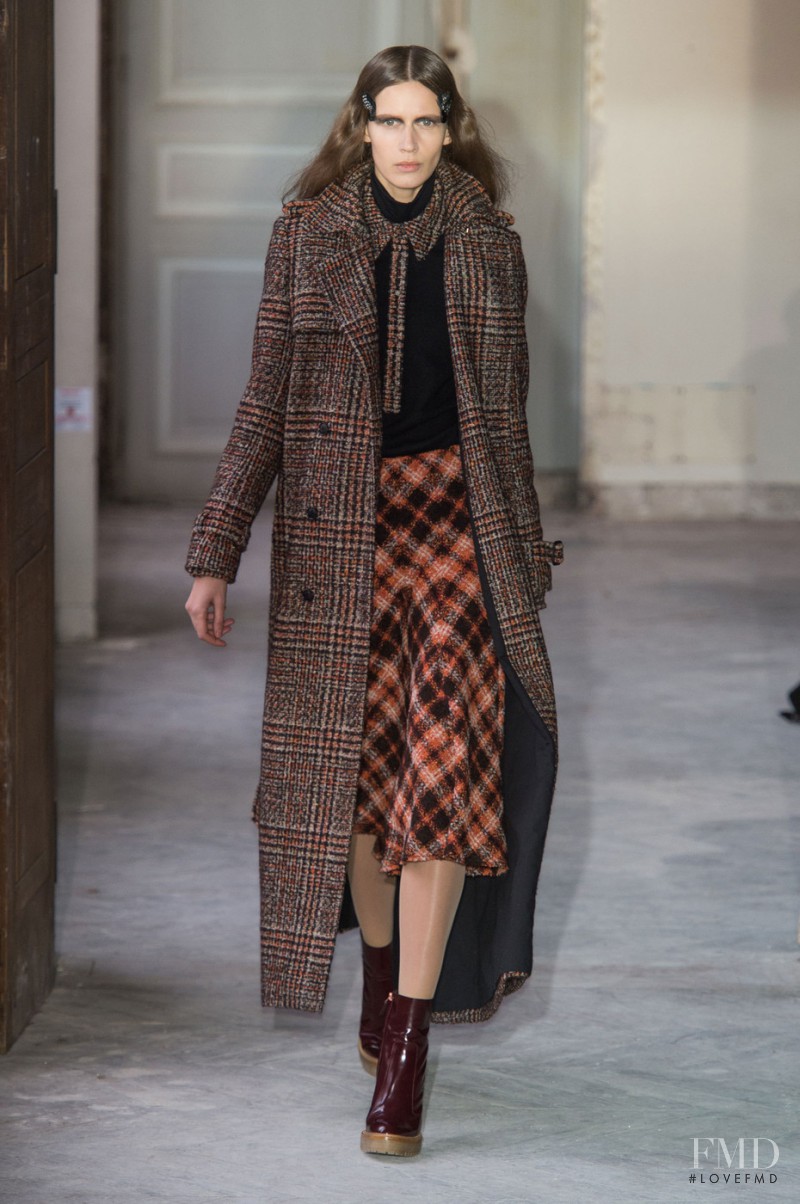 Ella Zadavysvichka featured in  the Veronique Branquinho fashion show for Autumn/Winter 2015