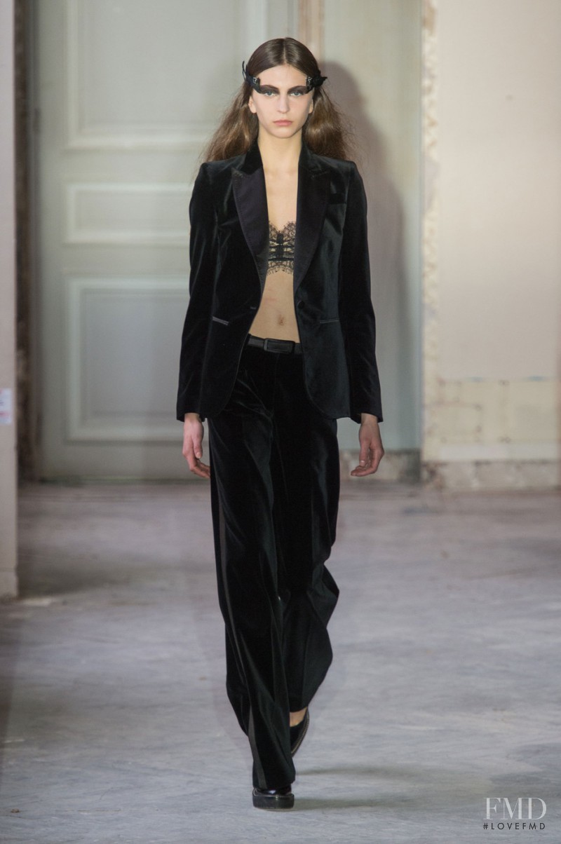 Laura Winges featured in  the Veronique Branquinho fashion show for Autumn/Winter 2015