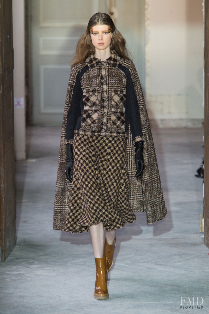 Jessica Burley featured in  the Veronique Branquinho fashion show for Autumn/Winter 2015