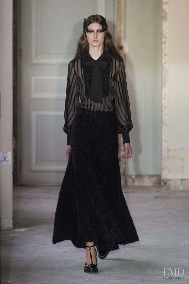 Viktoria Machajdik featured in  the Veronique Branquinho fashion show for Autumn/Winter 2015