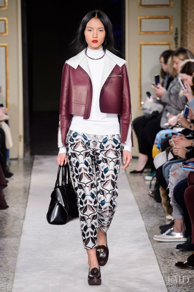 Luping Wang featured in  the Tod\'s fashion show for Autumn/Winter 2015