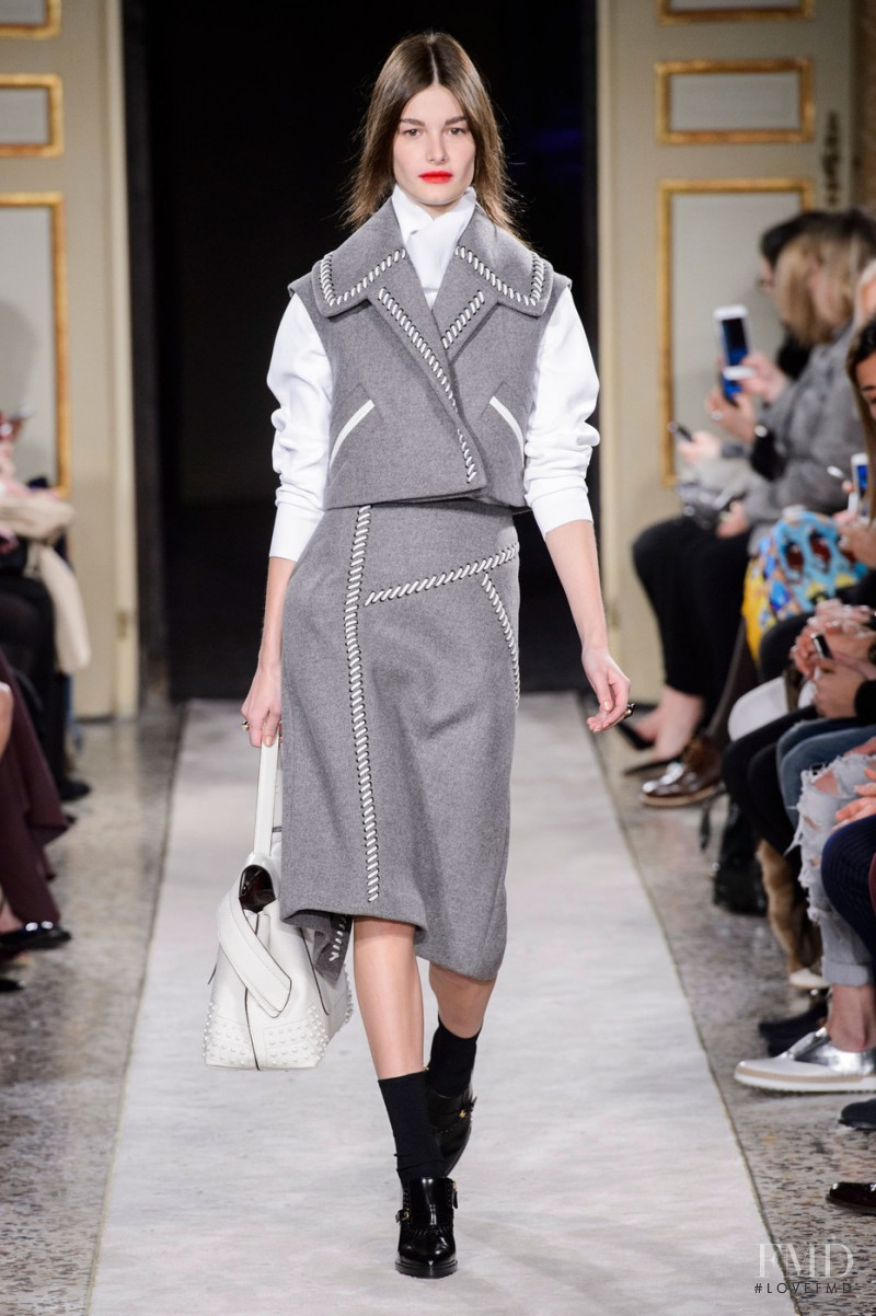 Ophélie Guillermand featured in  the Tod\'s fashion show for Autumn/Winter 2015