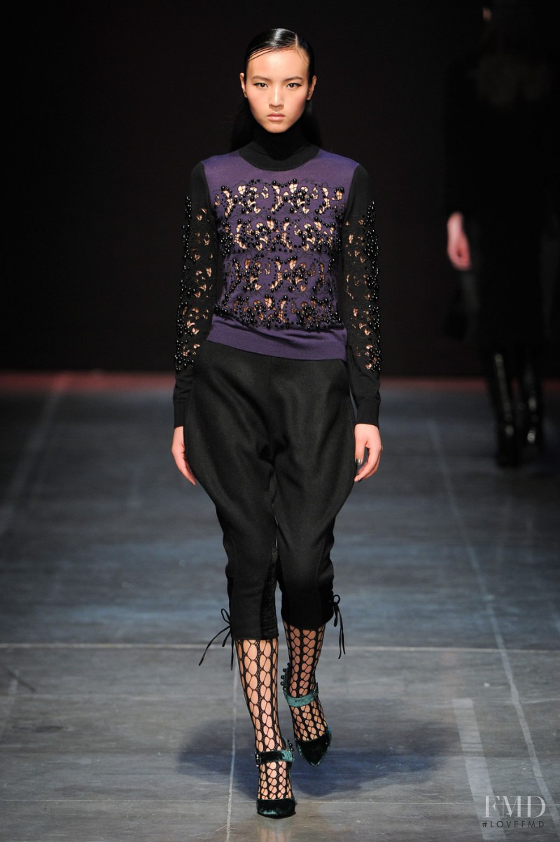 Luping Wang featured in  the Angelo Marani fashion show for Autumn/Winter 2015