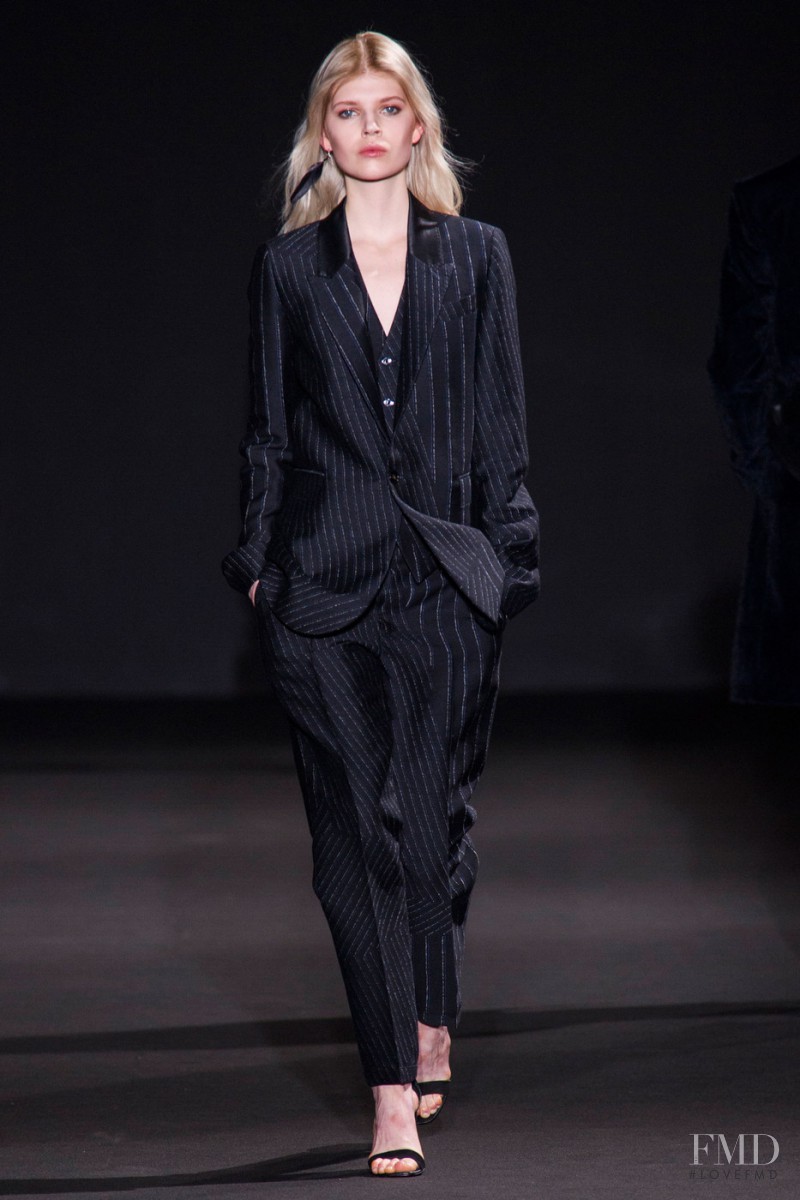 Ola Rudnicka featured in  the Costume National fashion show for Autumn/Winter 2015