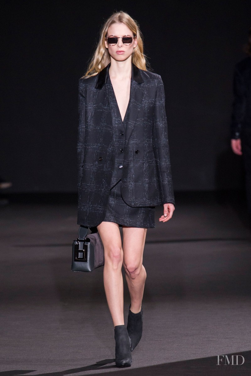 Lina Berg featured in  the Costume National fashion show for Autumn/Winter 2015