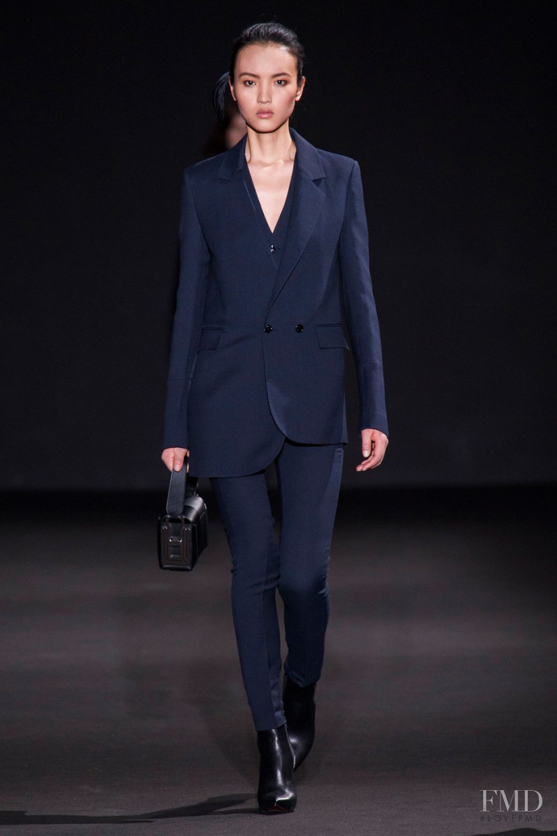 Luping Wang featured in  the Costume National fashion show for Autumn/Winter 2015