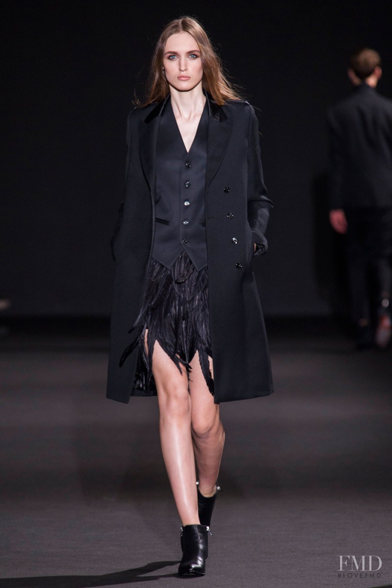 Stasha Yatchuk featured in  the Costume National fashion show for Autumn/Winter 2015