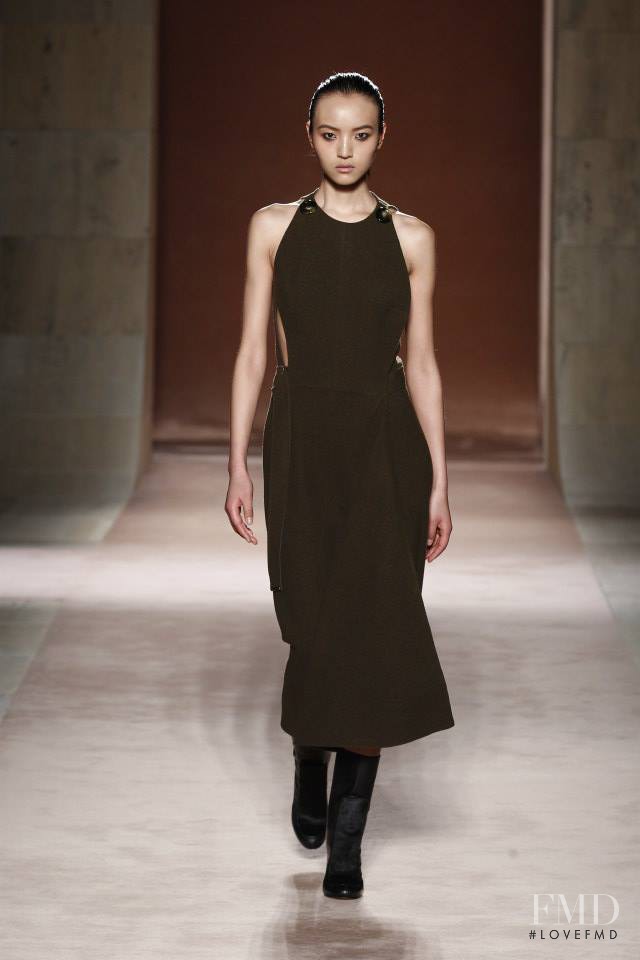 Luping Wang featured in  the Victoria Beckham fashion show for Autumn/Winter 2015