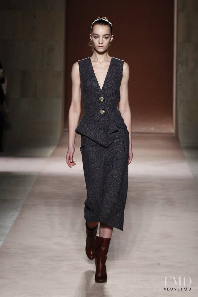 Irina Liss featured in  the Victoria Beckham fashion show for Autumn/Winter 2015