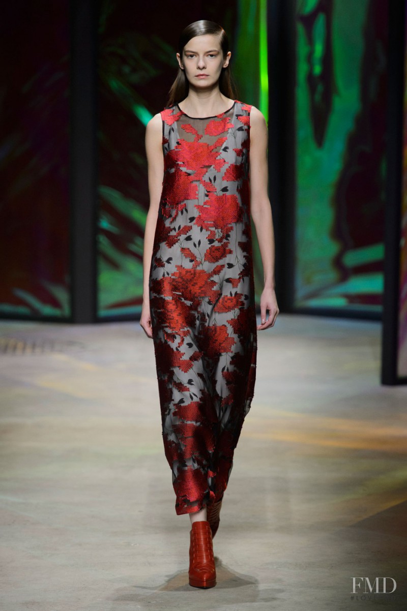 Dasha Denisenko featured in  the Thakoon fashion show for Autumn/Winter 2015