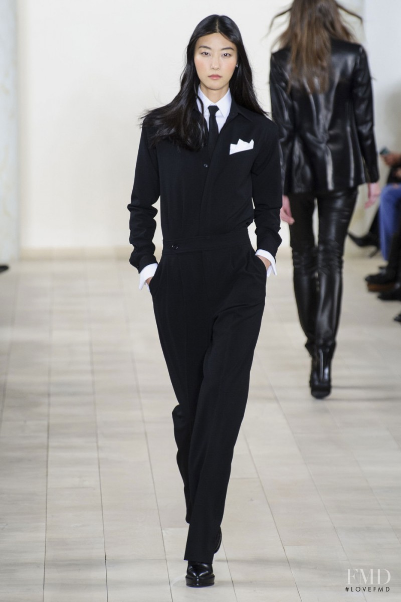 Ji Hye Park featured in  the Ralph Lauren Collection fashion show for Autumn/Winter 2015
