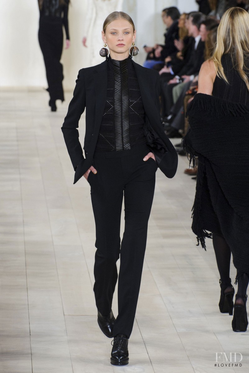 Anna Selezneva featured in  the Ralph Lauren Collection fashion show for Autumn/Winter 2015
