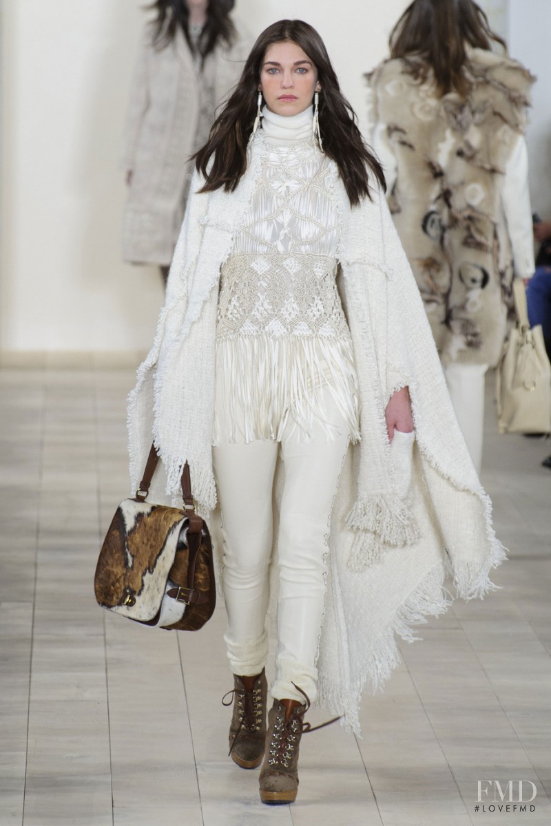 Samantha Gradoville featured in  the Ralph Lauren Collection fashion show for Autumn/Winter 2015
