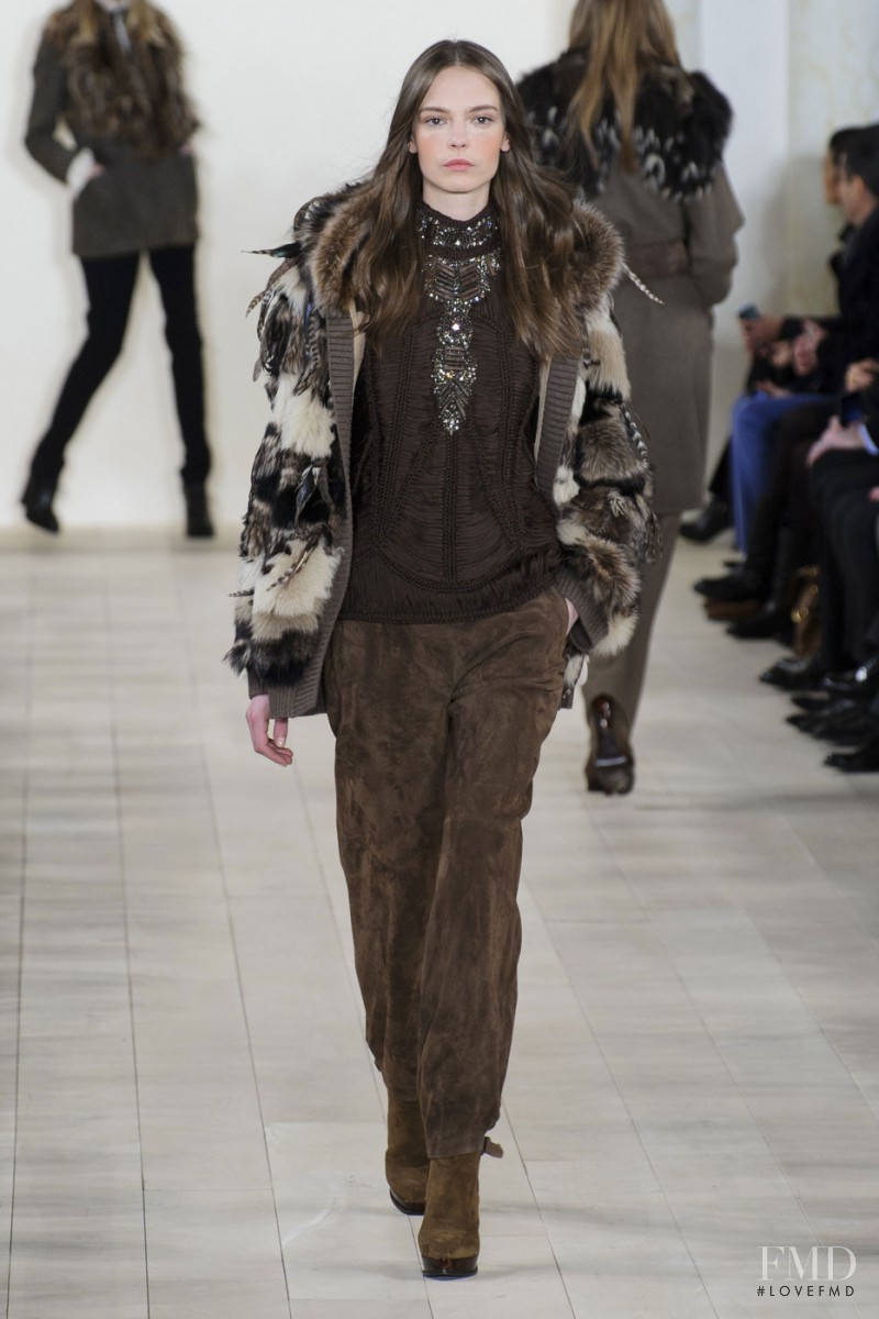 Mina Cvetkovic featured in  the Ralph Lauren Collection fashion show for Autumn/Winter 2015