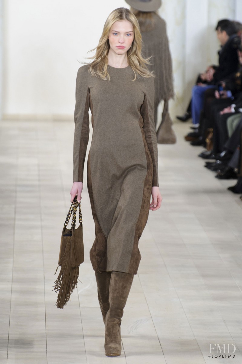 Sasha Luss featured in  the Ralph Lauren Collection fashion show for Autumn/Winter 2015